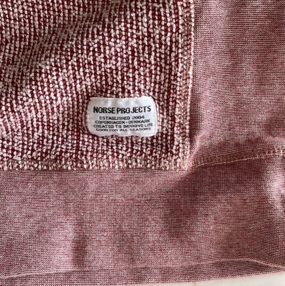 Norse Crewneck Vorm Burgundy Basket Sweater New Size XL - Picture 3 of 7